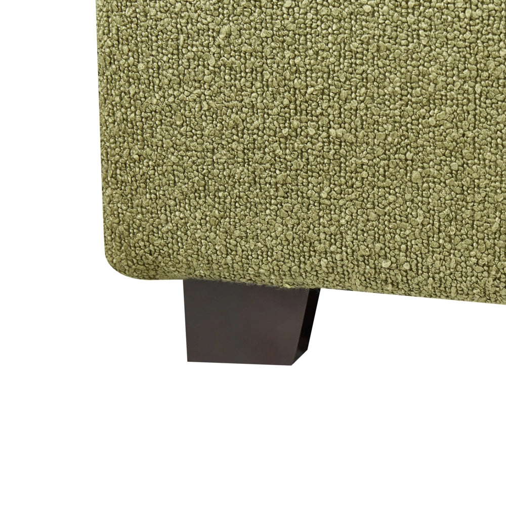 Letto contenitore verde oliva Boucle EU 160 x 200 cm Design minimalista retrò Ottomano