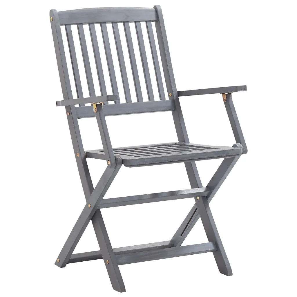 Sedie da Giardino Pieghevoli 6pz con Cuscini in Massello Acacia 3065424