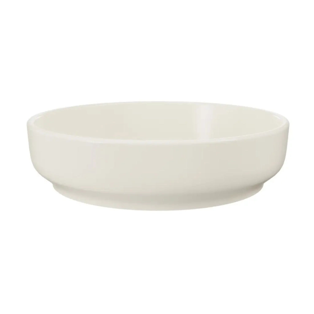 Lavabo da appoggio rotondo 40 cm in ceramica avorio opaco