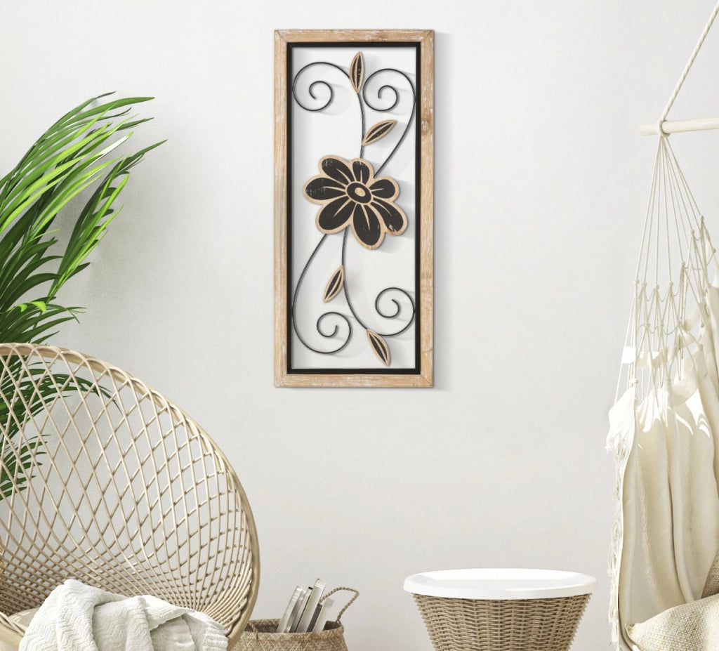 PANNELLO IN FERRO E LEGNO KOMAN -A- CM 26X2,5X60