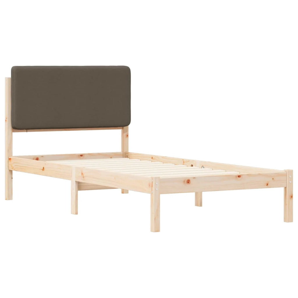 Letto con Testiera Rivestita Talpa 90 x 200 cm Pino massello 877937