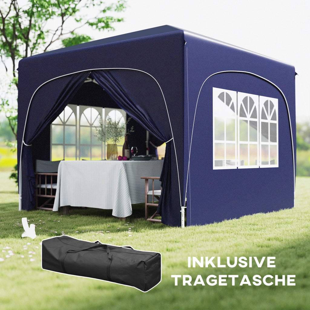 Gazebo da giardino pieghevole ¨C zephmum ¨C Grigio sabbia 3x3 m