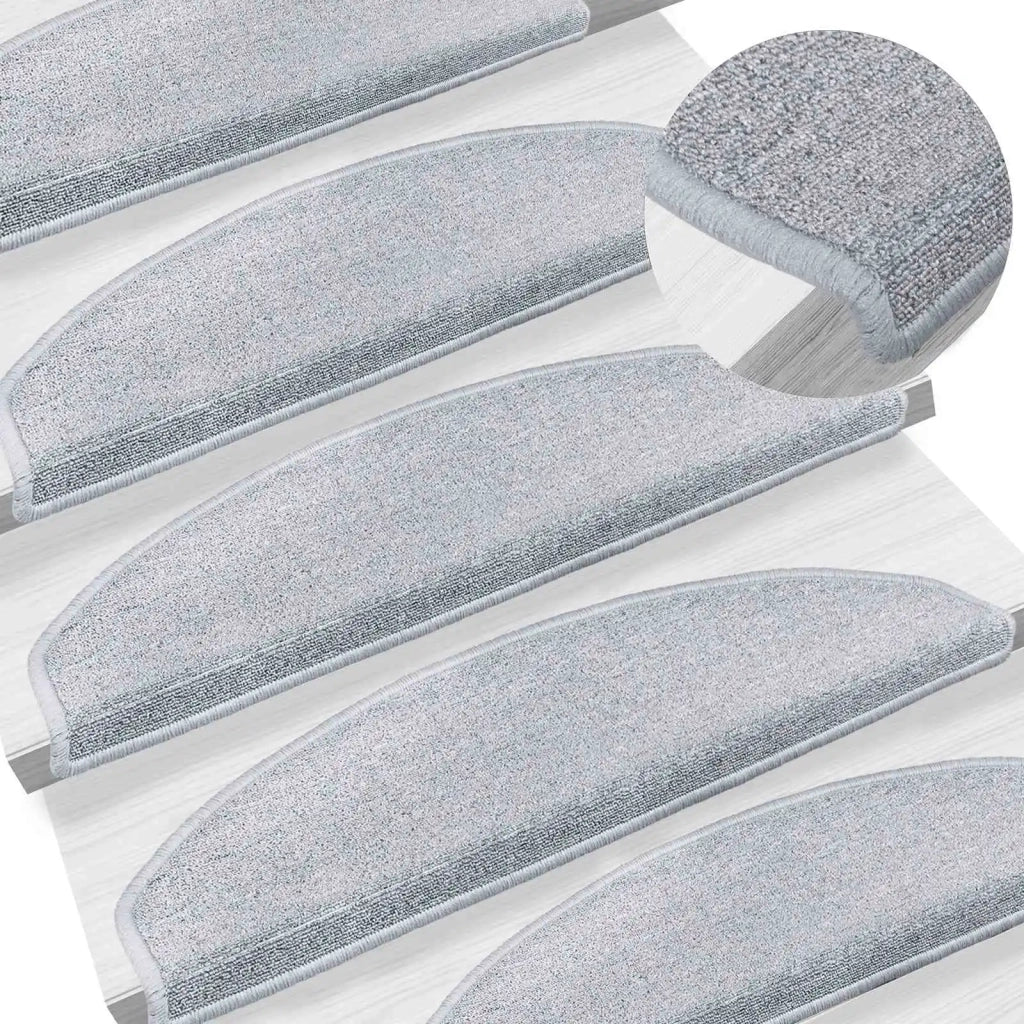 Tappetini per scale autoadesivi 15 pcs Grigio Chiaro