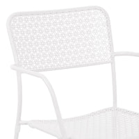 Set 4 sedie da Giardino con Braccioli 57x45/58x81,5h cm in Metallo Aura Bianco