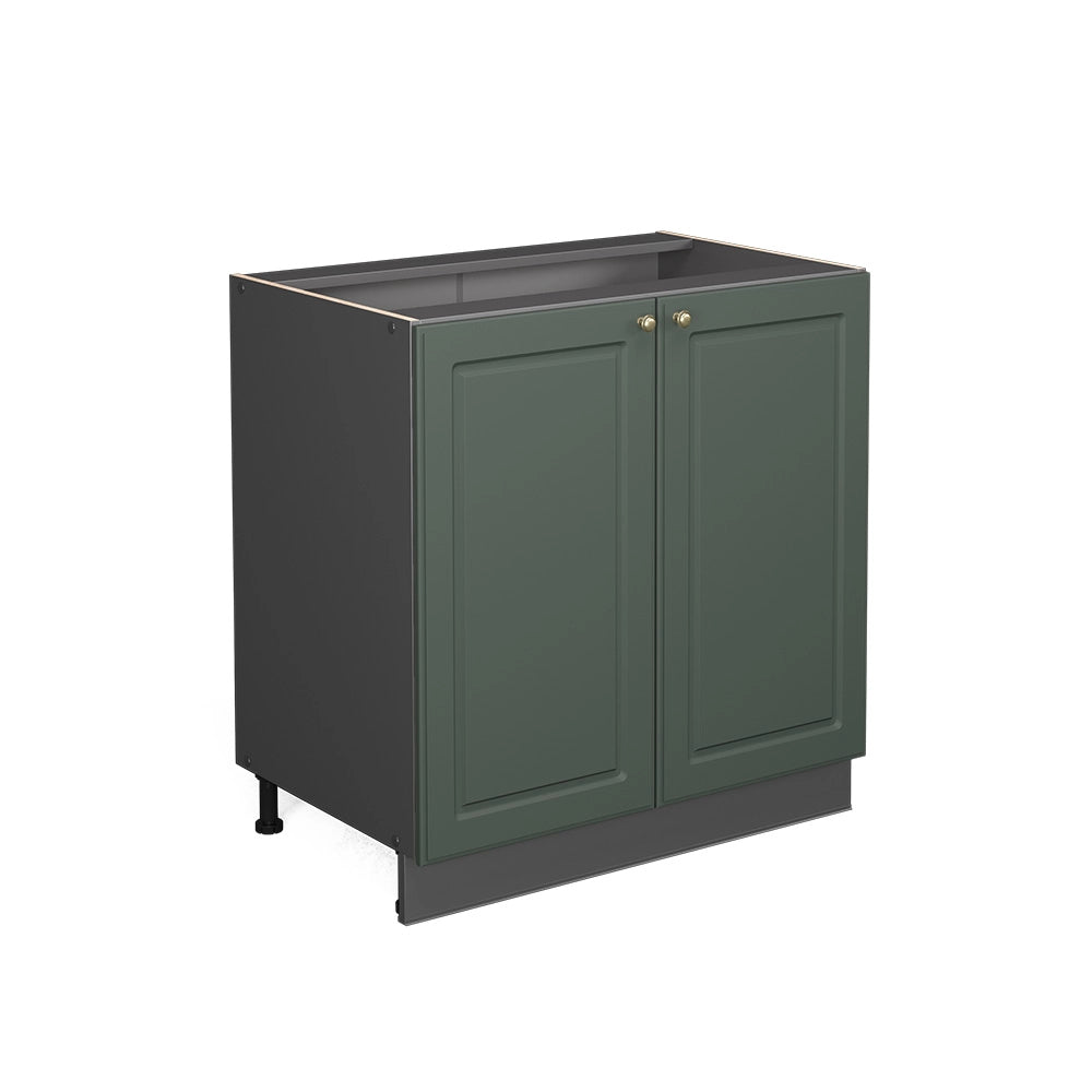 Mobiletto base cucina Fame-Line Verde-oro rustico/Antracite 80 cm con ripiano, senza piano di lavoro Vicco