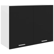 Pensile da cucina ottimizzato per la massima funzionalità dimensioni 80 x 31 x 60 cm in legno composito nero codice 02_0047684.