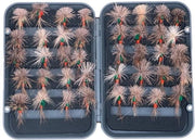 Kit di Pesca al Volante con Scatola per Mosche Idrorepellente - Set di Pesca per Trota con 40 Pezzi