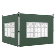 Set 2 Pezzi Pareti Laterali per Gazebo 3x3/4m ¨C zephmum ¨C Verde