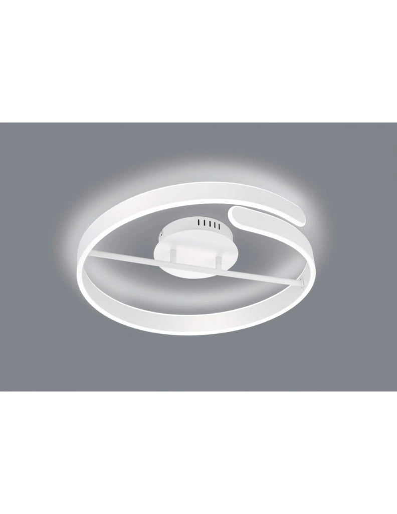 Lampada Soffitto Design Cerchio Led Dimmer 4000k Parma Bianco Trio Lighting