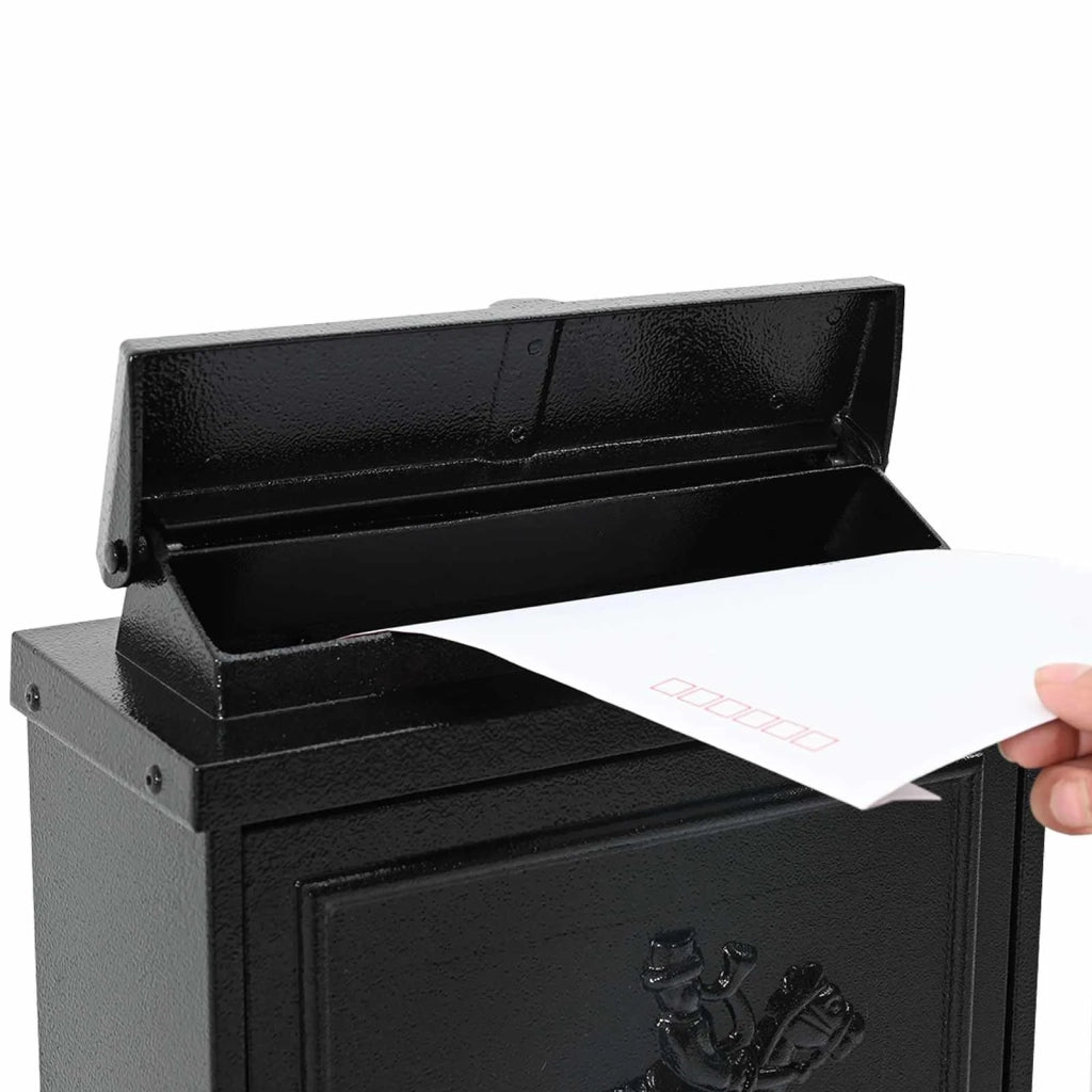 Cassetta Postale da Muro con archiviazione Nero 29 x 13 x 41 cm