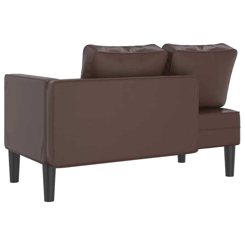 Sdraio con Cuscini Marrone in Similpelle CFW4990545