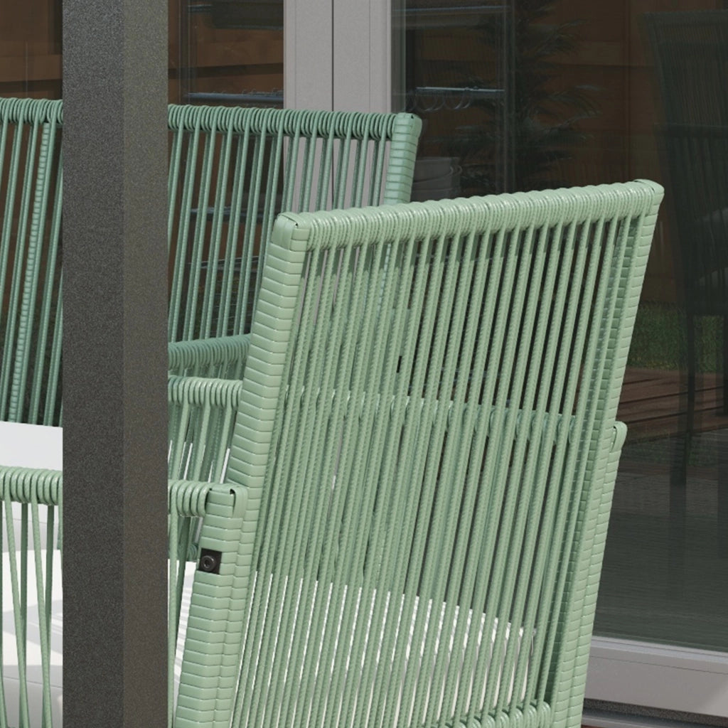 Set divano 4 pezzi giardino ¨C zephmum ¨C grigio polyrattan 2 posti 2 poltrone tavolino vetro