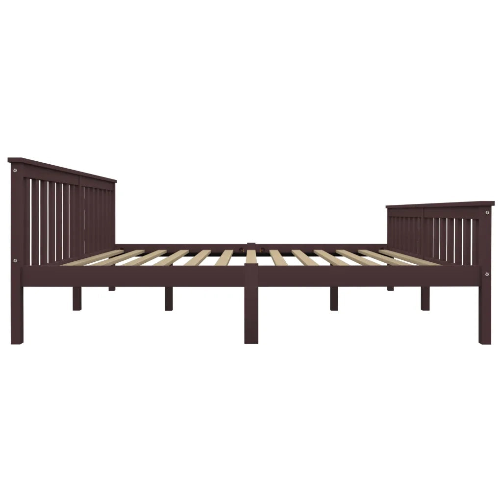 Giroletto senza Materasso Marrone Scuro 180x200 cm Legno Pino 283237
