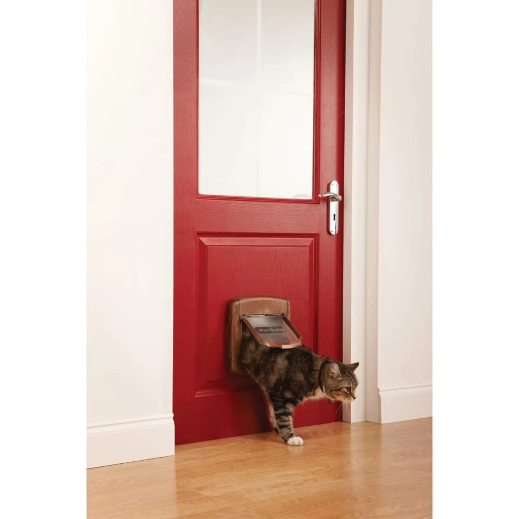 PetSafe Porta Basculante per Gatti a 4 Modalità Deluxe 420 Marrone 411384