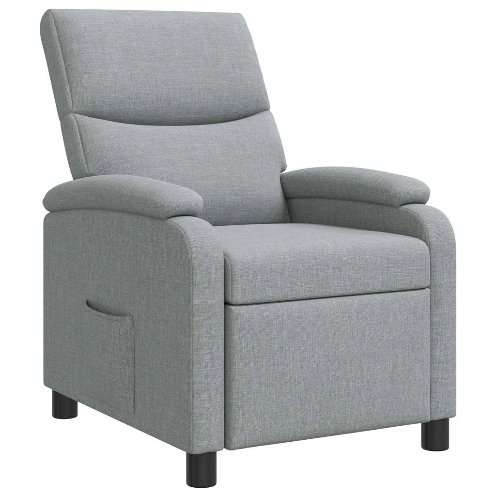 Divano Sedia-Poltrona reclinabile Grigio Chiaro Tessuto 949940