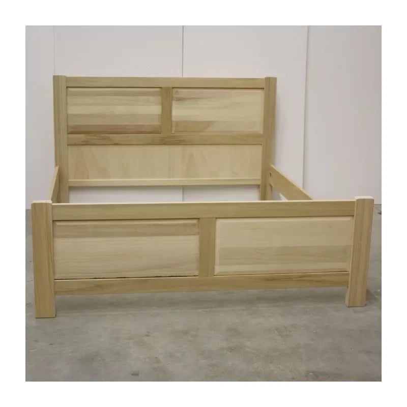 Letto matrimoniale arte povera legno grezzo 173x209x107 - Mobili 2G