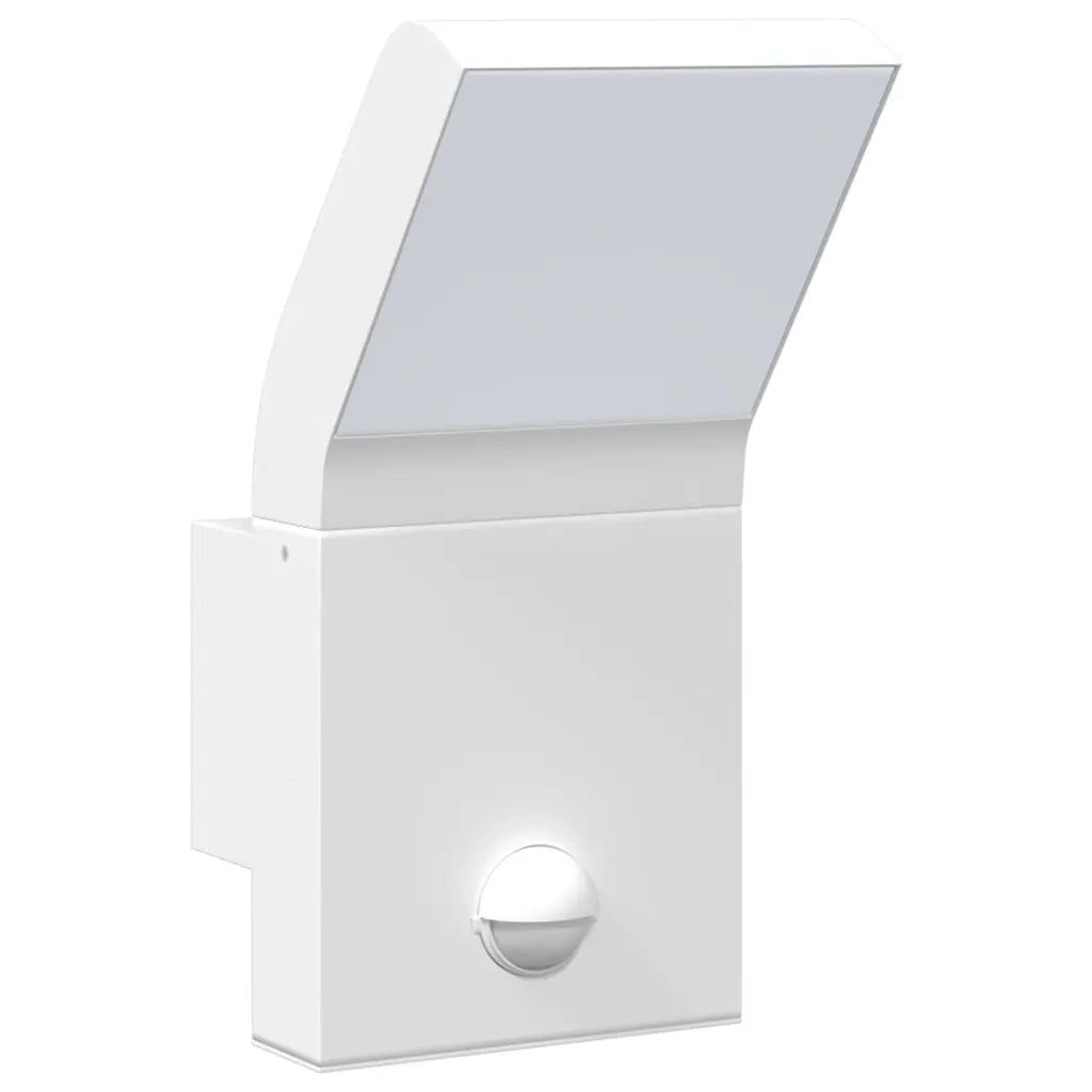 Applique con LED e Sensore 2 pz Bianche in Alluminio Pressofuso