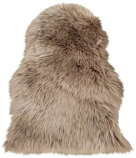 Tappeto in Finta Pelle di Agnello - Pelle Artificiale - Tappeto Accogliente - morbido e Lussuoso - 50cm x 85cm