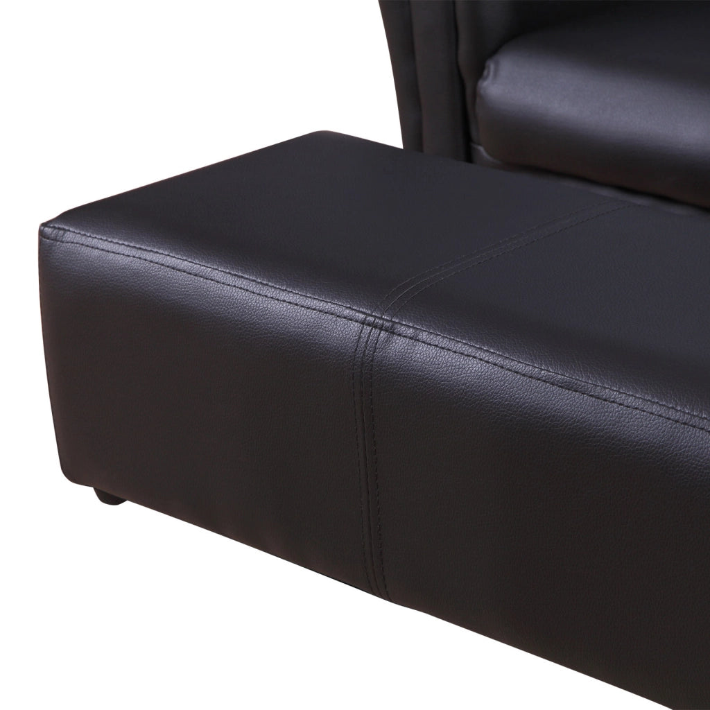 Poltrona per bambini con poggiapiedi ¨C zephmum ¨C Nero, 83x42x41 cm