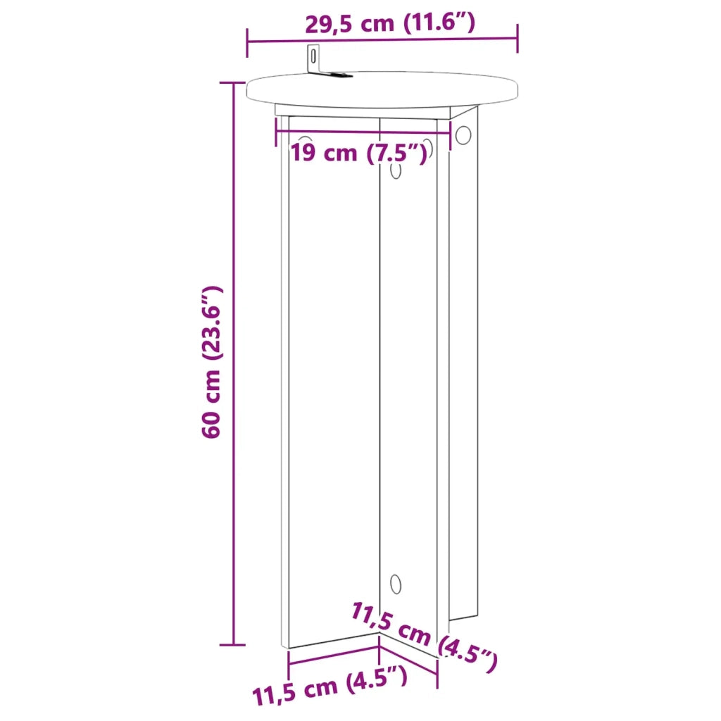 Supporto per piante 2 pcs Rovere Artigianale 899725