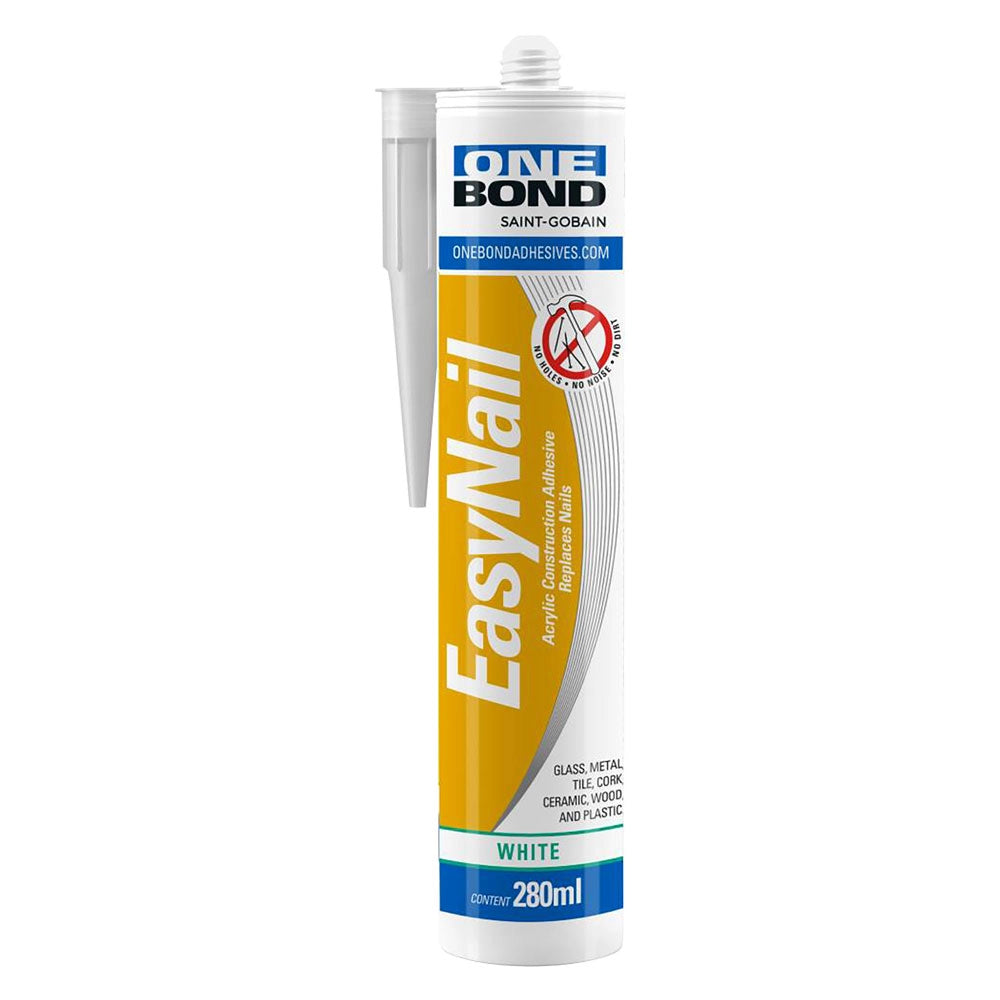 SILICONE ACRILICO CARTONGESSO E DECORAZIONI 'EASY NAIL' bianco ml 280- 12 pezzi  - ONEBOND