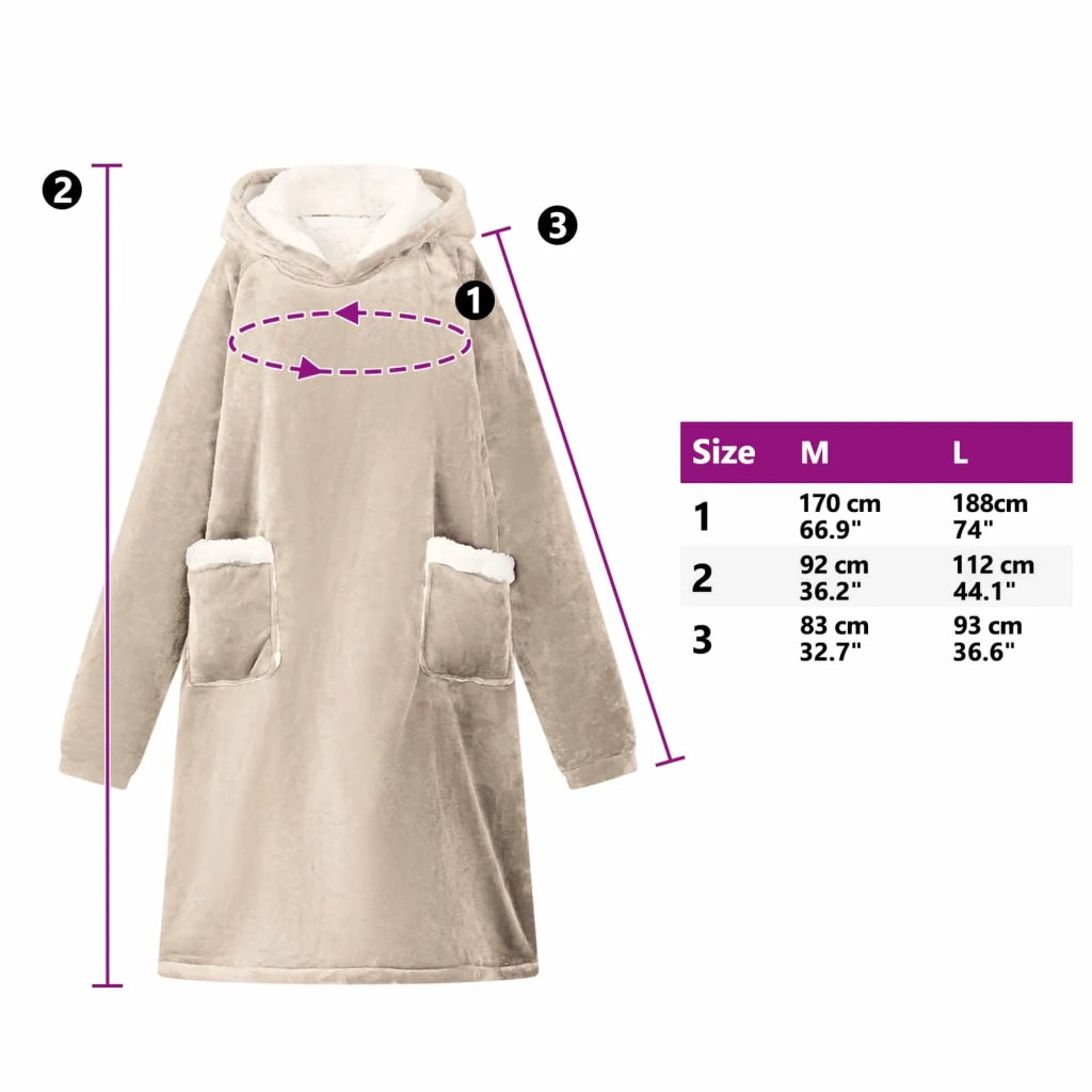 Felpa coperta Beige L Pile e Flanella CFW3200786