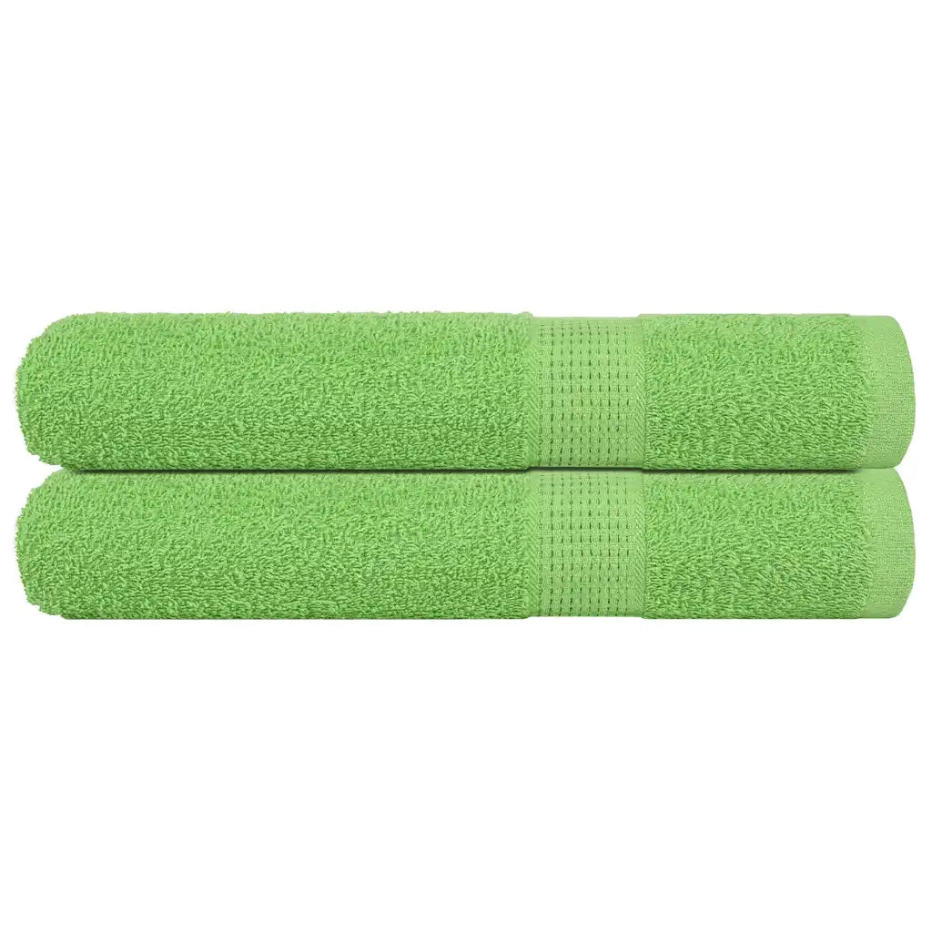 Asciugamani 2 pz Verde Mela 100x200 cm 360 g/mÂ² 100% Cotone