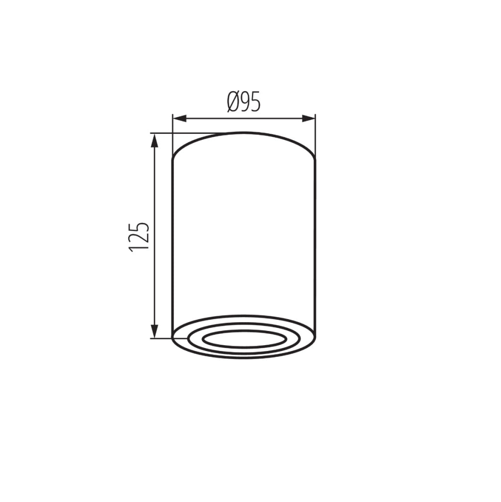 Spot da soffitto cilindrico bianco GU10 Kanlux BORD