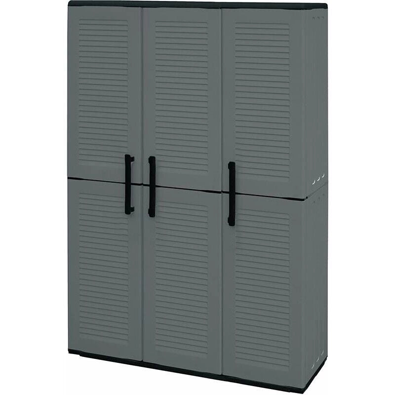 ARMADIO ALTO IN POLIPROPILENE CON 3 ANTE E 3 RIPIANI 102 X 37 X H163 CM