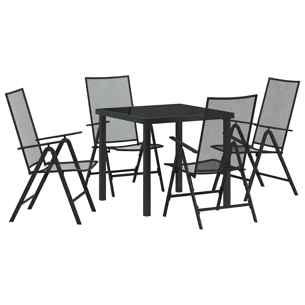 Set da Pranzo per Giardino 5 pcs Antracite
