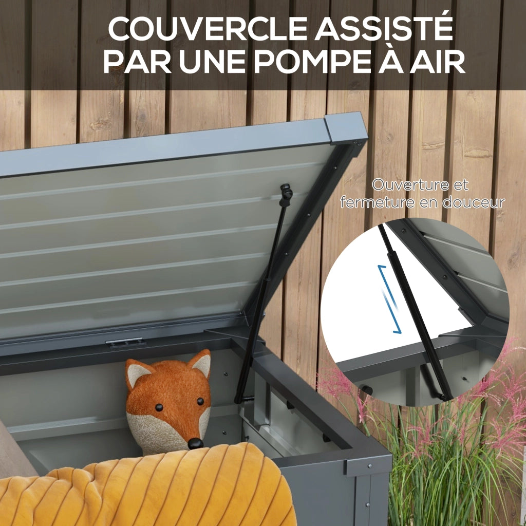 Coffre da esterno 311L ¨C zephmum ¨C grigio acciaio 120x62x66 cm