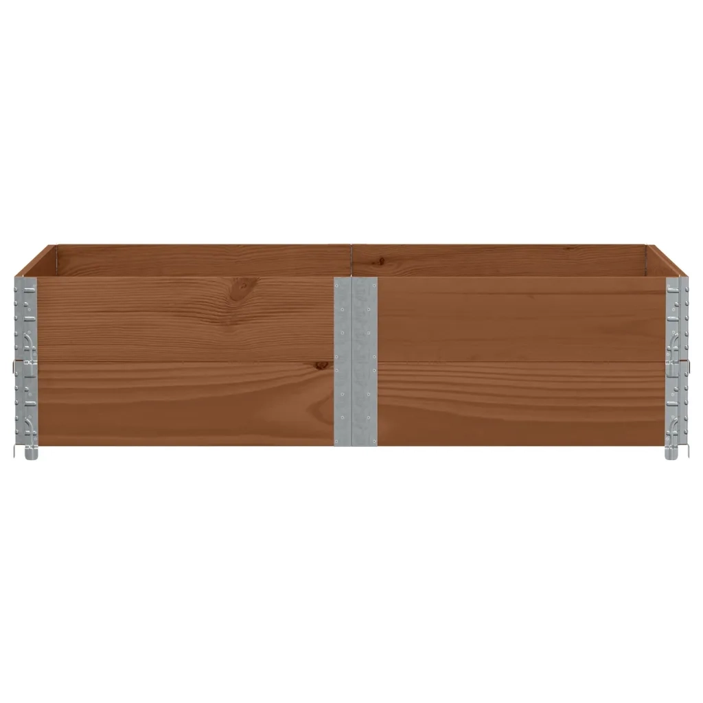Fioriera | Cassetta per fiori | Vaso da Giardino Marrone 150x100 cm Legno Massello di Pino
