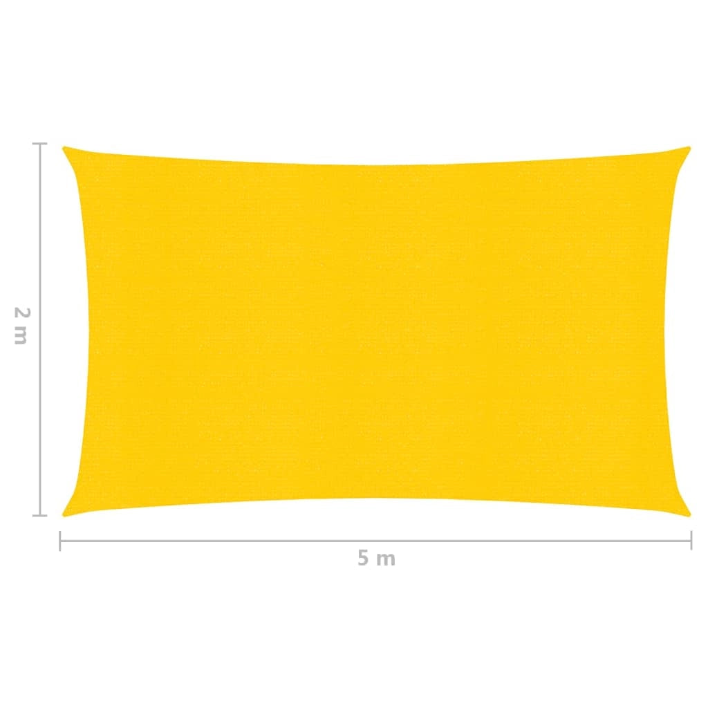 Vela ombreggiante 160 g/m² 2 x 5 m HDPE giallo 02_0009119