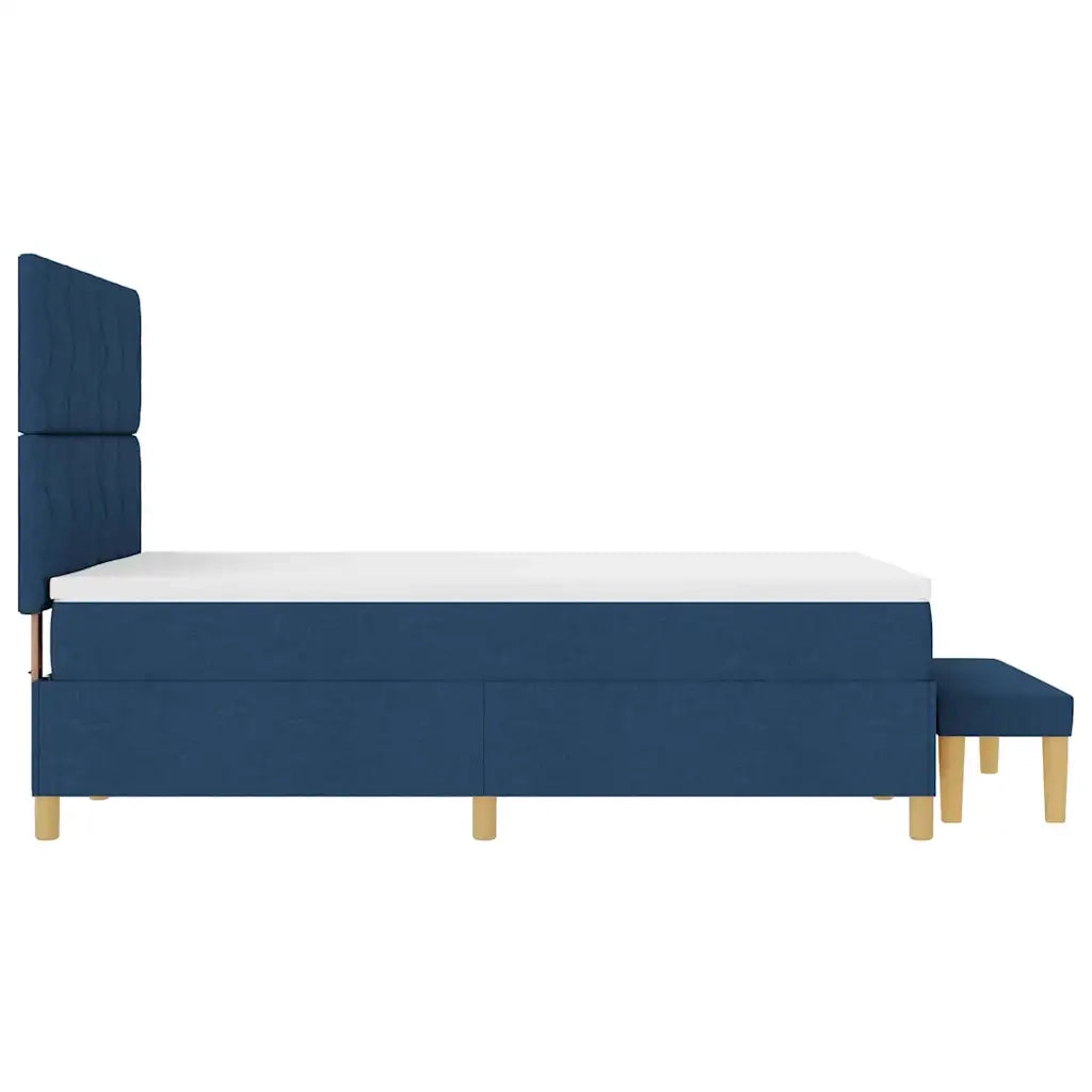 Letto a molle con materasso Blu 160 x 200 cm Tessuto 3344393