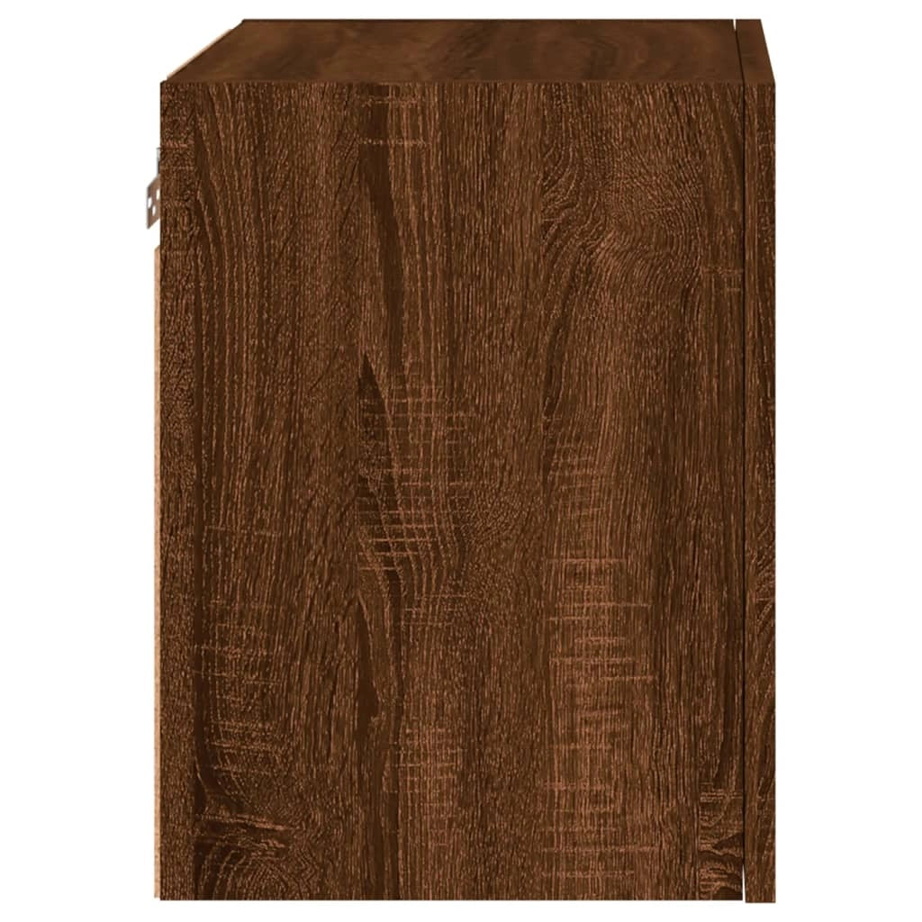 Mobile TV multimediale da parete mensola TV credenza TV per sala da pranzo soggiorno camera da letto 2 pezzi rovere 40,5 x 30 x 40 cm marrone 02_0028969