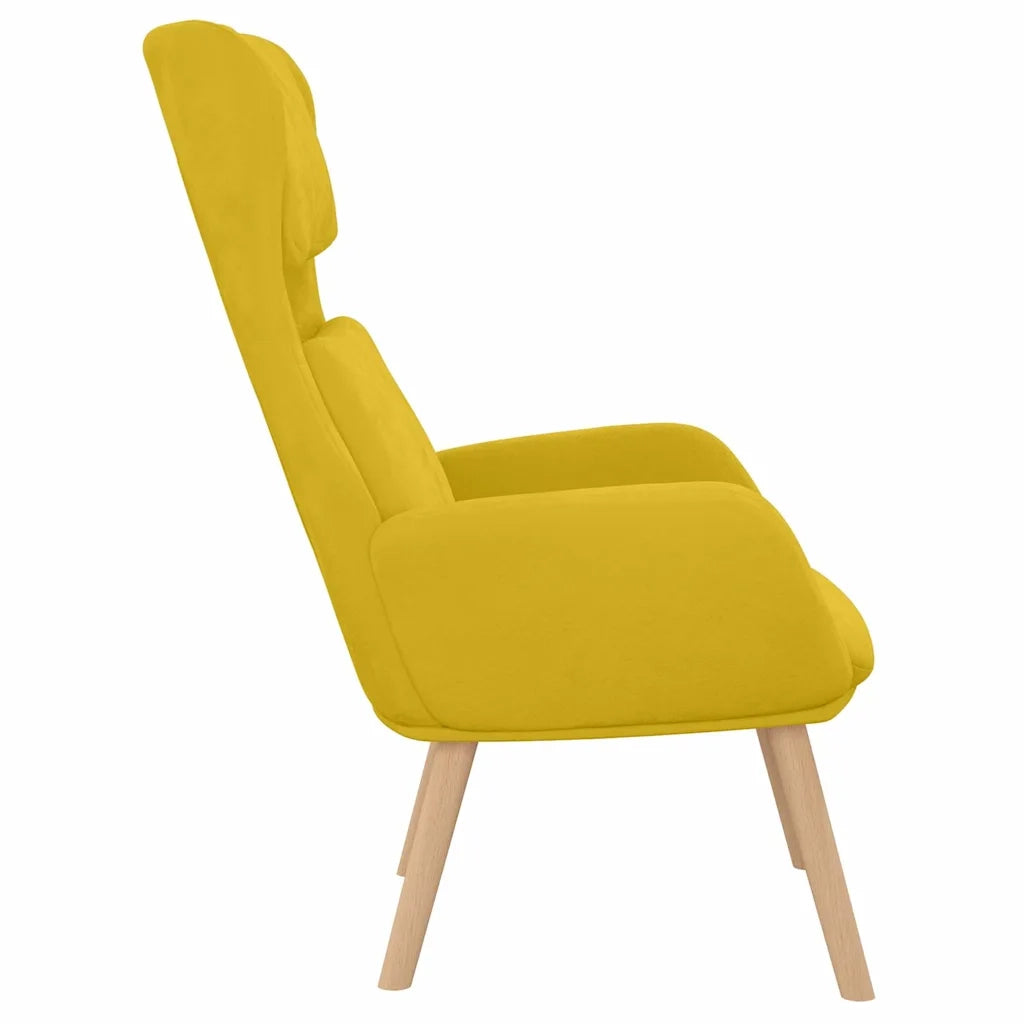 Poltrona Relax Giallo Senape in Velluto 341358