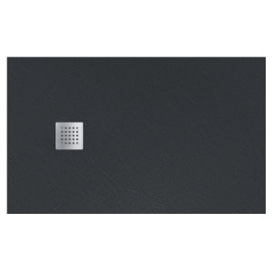 PIATTO DOCCIA RETTANGOLARE IN MARMORESINA GRAFITE MODELLO STONE FREE H2,8 - CM 70X140  - BAR