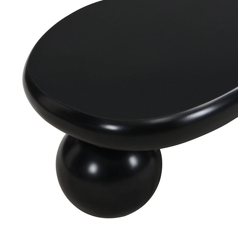 Tavolino da caffè a nuvola nero in MDF con LED multicolore, 95 cm
