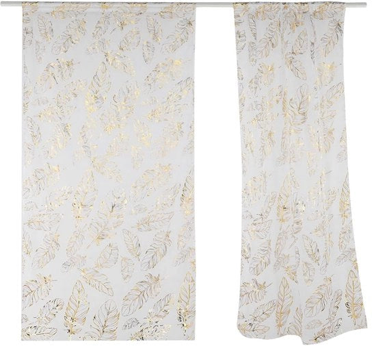 Veli 2 pezzi - Tende a Voile Bianche - Tende Decorative - Effetto di Oscuramento - Decorazione per Finestre - 1,00 x 2,00 metri