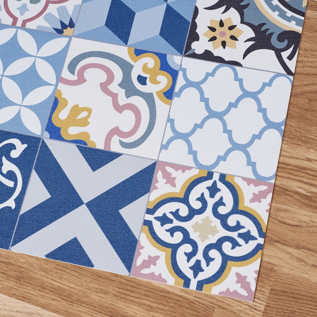 Tappeto vinilico di alta qualità vinyl floor blu 140x200