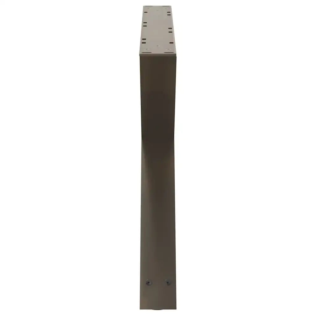 Gambe per Tavolino da Caff¨¨ 2 pz | Piede del tavolo in Acciaio Naturale 70x(42-43,3) cm Acciaio
