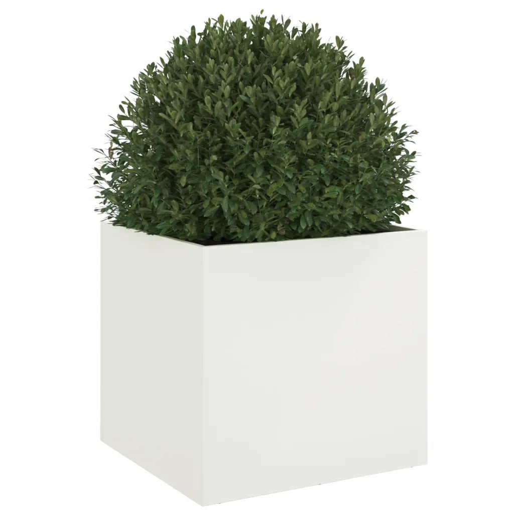Fioriera Bianca 49x47x46 cm in Acciaio
