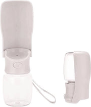 Fiaschetta per cani 350 ml, bebe fiaschetta per cani pieghevole per viaggi, cani gatti animali domestici, impermeabile, fiaschetta per cani per passeggiate, viaggi (bianco)