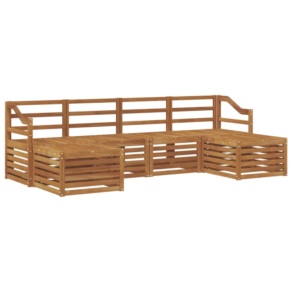 Set divani 6 pcs Naturale Legno di Acacia Massello