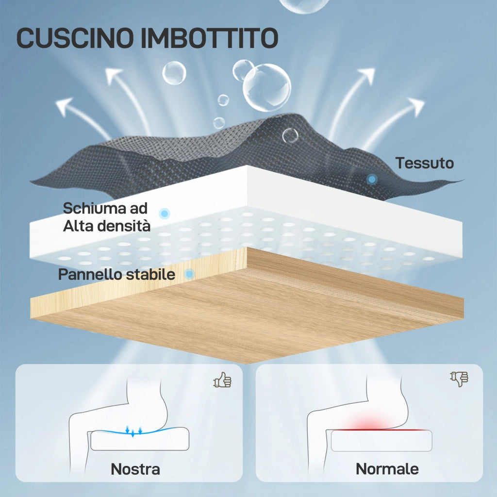 Sedia da Ufficio Ergonomica e Traspirante con Supporto Lombare Dinamico 4D, 64.5x62.5x112-122 cm, Multicolore