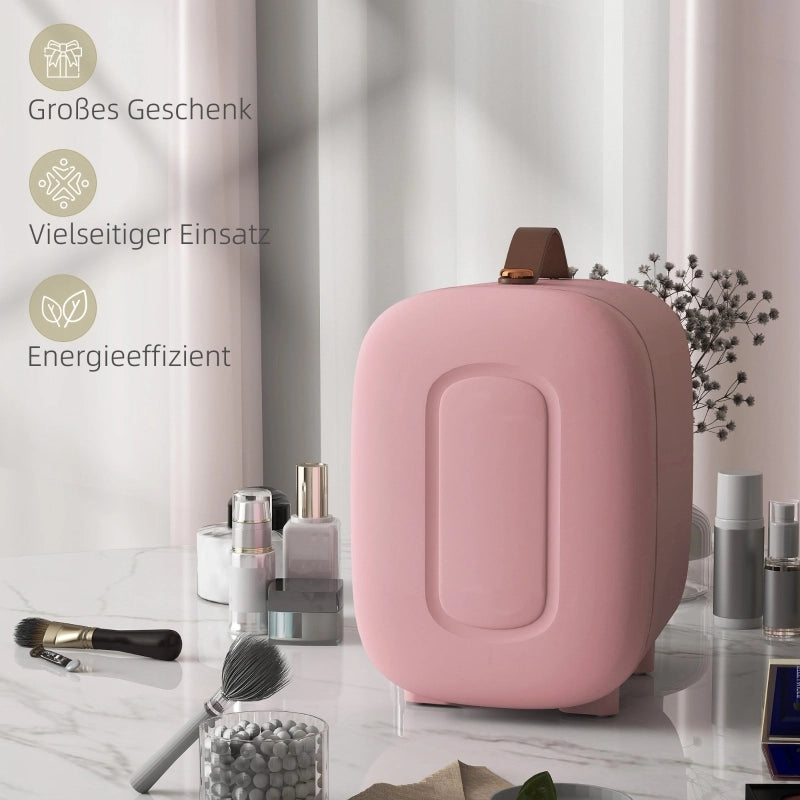 Mini frigorifero/frigoriferino per cosmetici, capacit¨¤ 4 litri, 20,3 x 26,3 x 28 cm, rosa