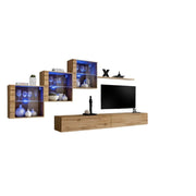 Set di mobili da soggiorno SWITCH XX design, colore quercia Wotan.