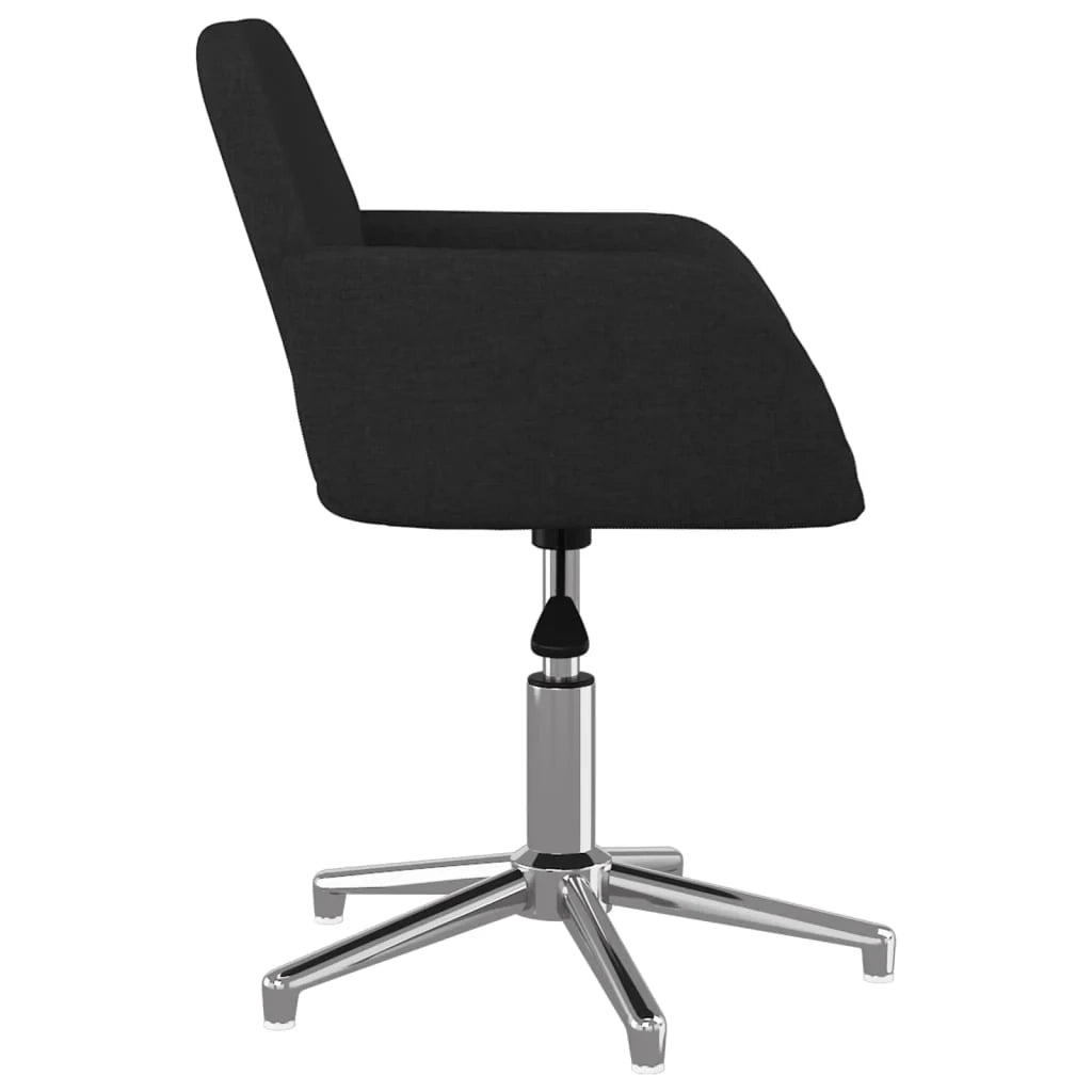 Sedia poltrona girevole ufficio computer studio tessuto nero 02_0024161
