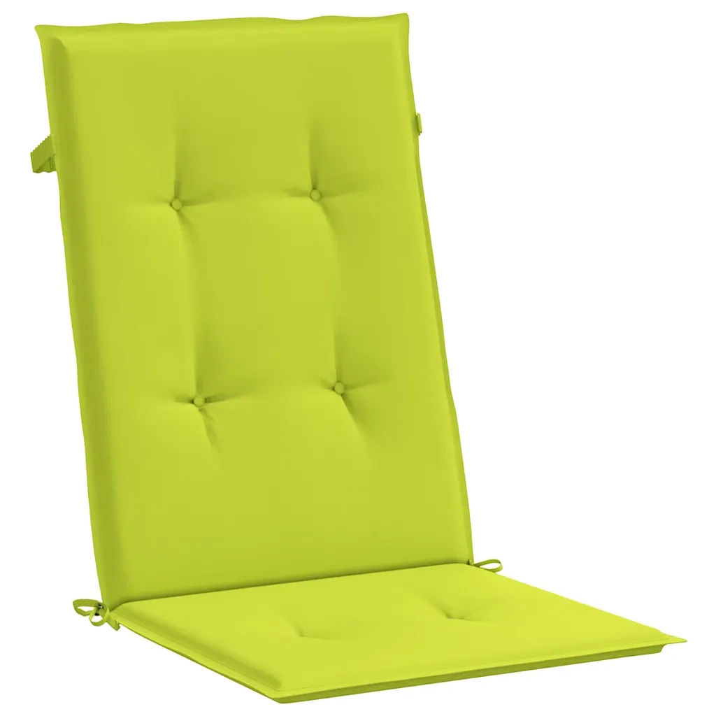 Cuscini per Sedie 2 pz Verdi 120x50x3 cm in Tessuto 314119
