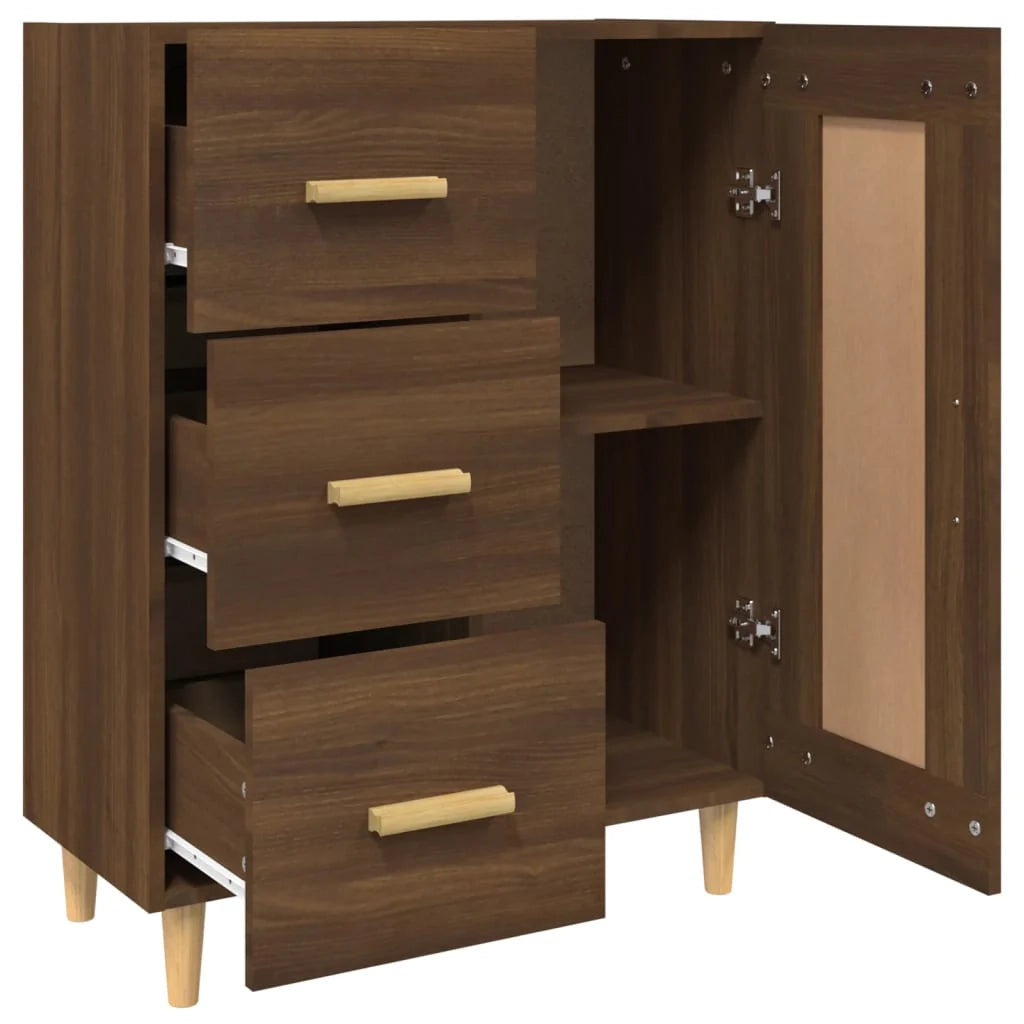 Buffet credenza cassettiera armadio mobile contenitore organizer per cucina soggiorno salotto 69,5 x 34 x 90 cm legno ingegnerizzato marrone 02_0031376
